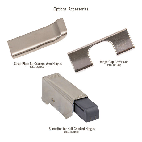 Blum 120 Degree Hinge for Frameless Inset Cabinets - Bundle