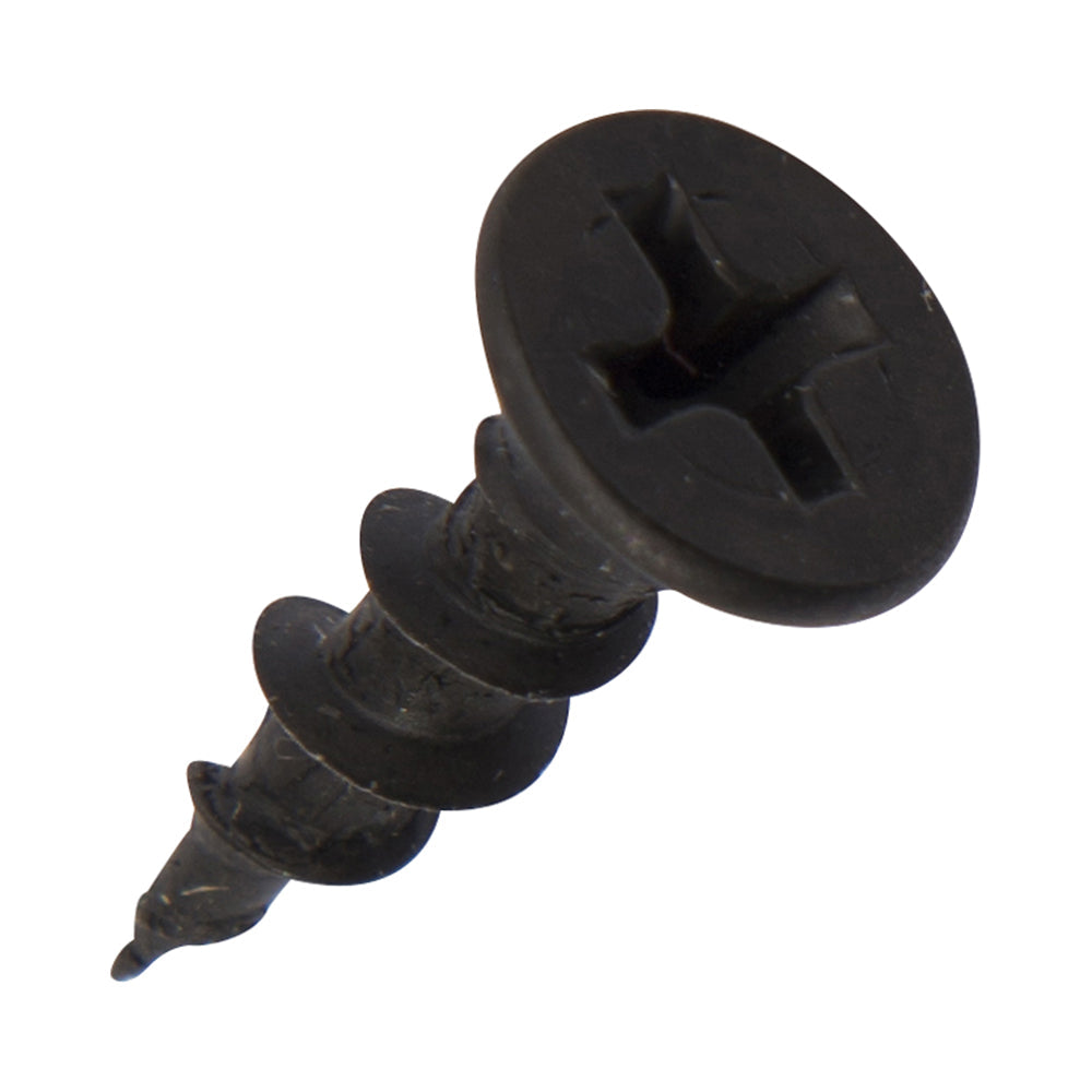 Black Flat Head Screw, #6 x 1/2"