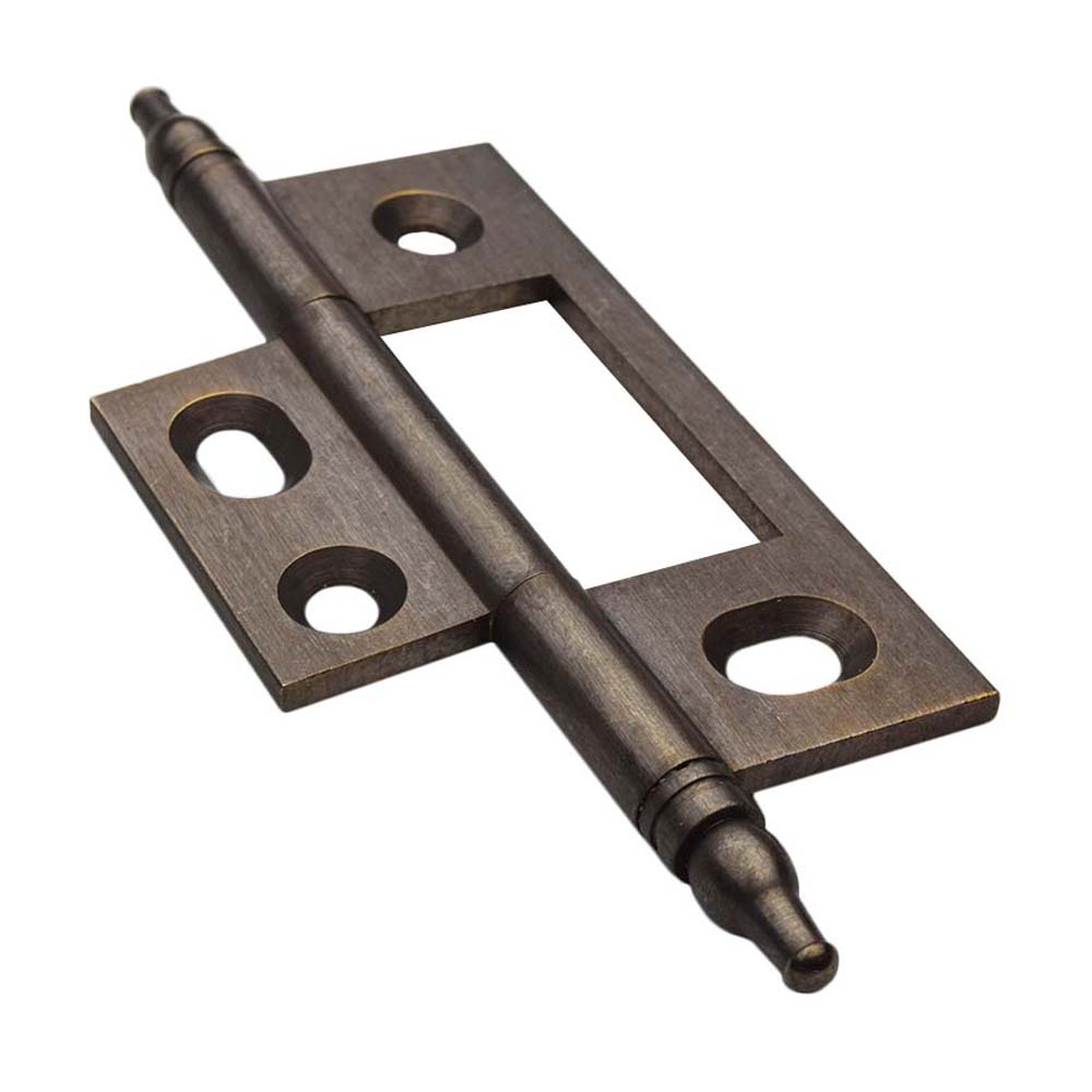 Solid Brass Steeple Tipped No-Mortise Hinge