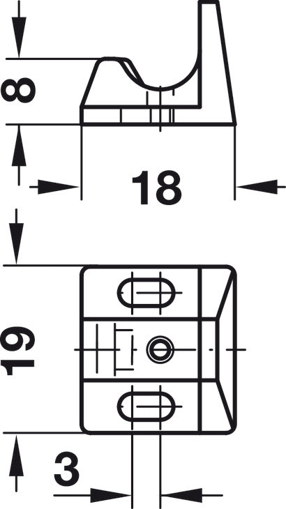 Touch Latch for Cabinets, Zinc