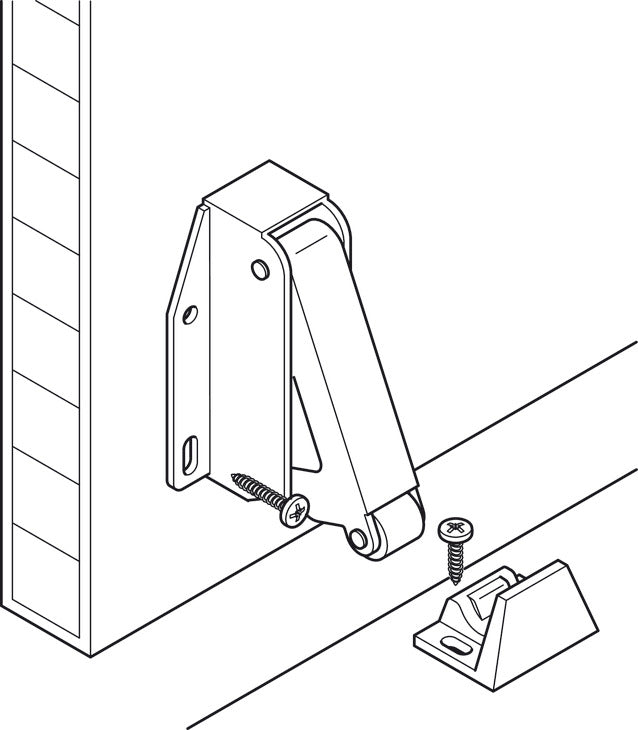 Touch Latch for Cabinets, Zinc
