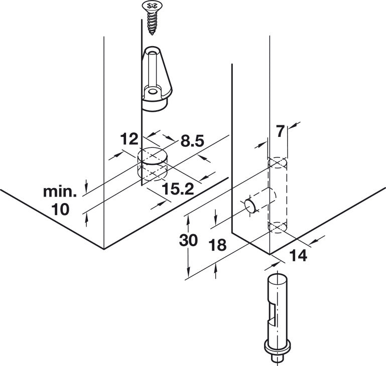 Small Spring Loaded Pivot Hinge