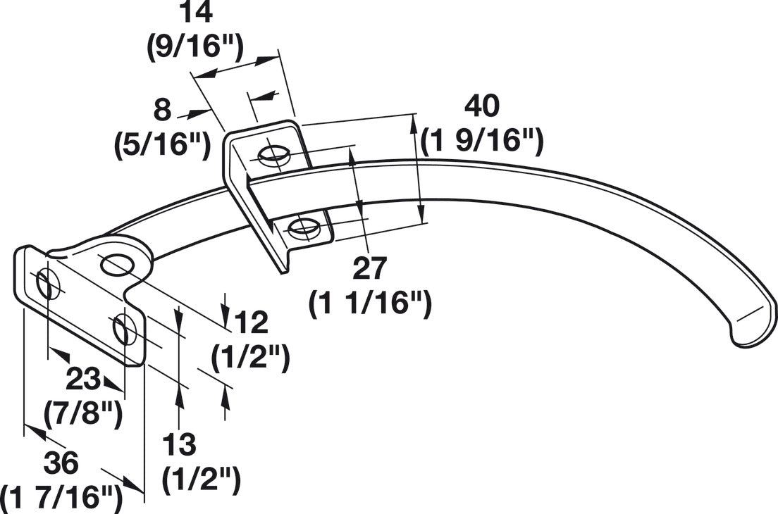 Cabinet Door Restraint, Left Hand