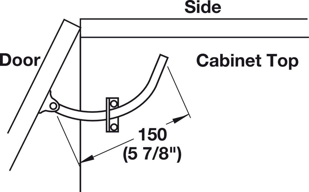 Cabinet Door Restraint, Left Hand