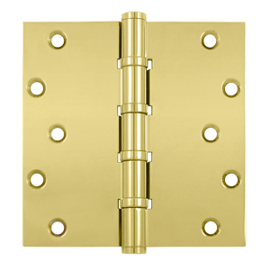 Brass Heavy Duty Ball Bearing Hinge, 6" x 6"