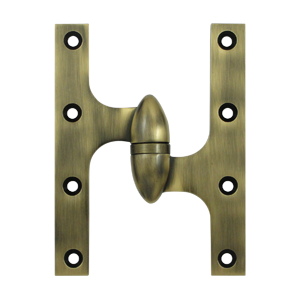 Olive Knuckle Door Hinge, 6" x 4-1/2"