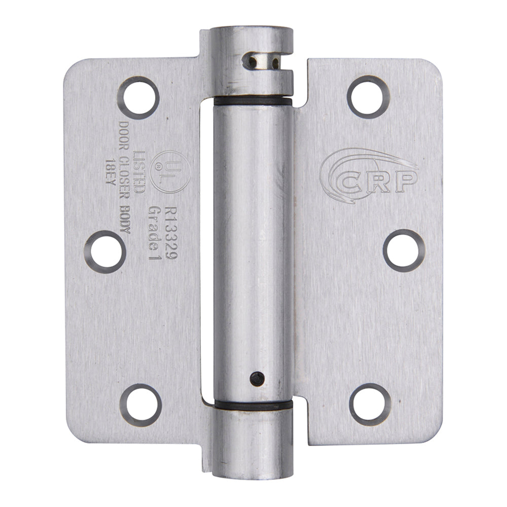 1/4" Radius Corner Spring Hinge, Builders Grade