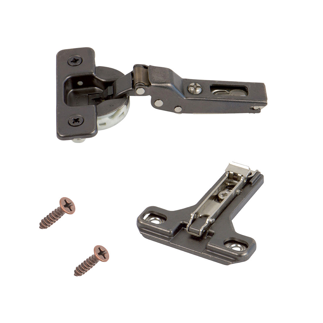 Soft-Close Half Cranked Hinge for Face Frame Half Overlay Cabinets - Bundle