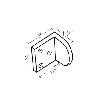 Solid Bronze Gate Stop for Contemporary Gate Latch