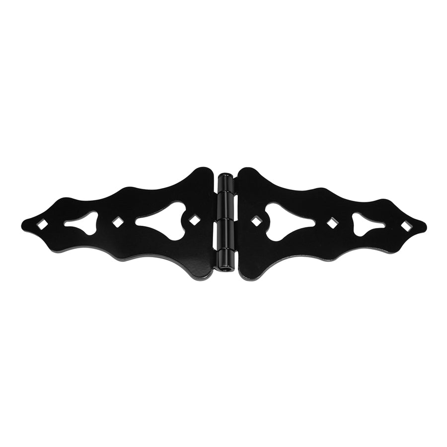 16" Black Ornamental Heavy Duty Strap Hinge