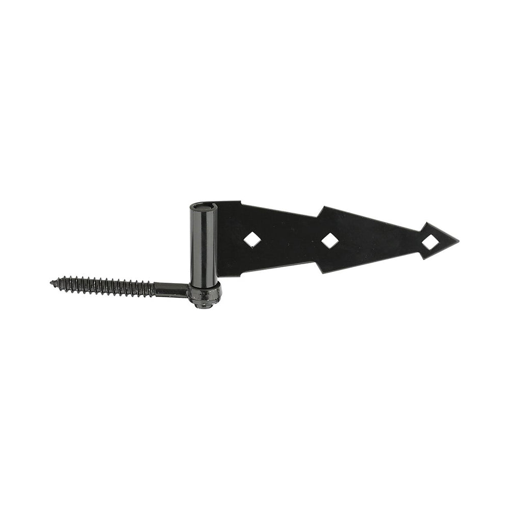 7-11/16" Ornamental Black Strap & Screw Hook Hinge
