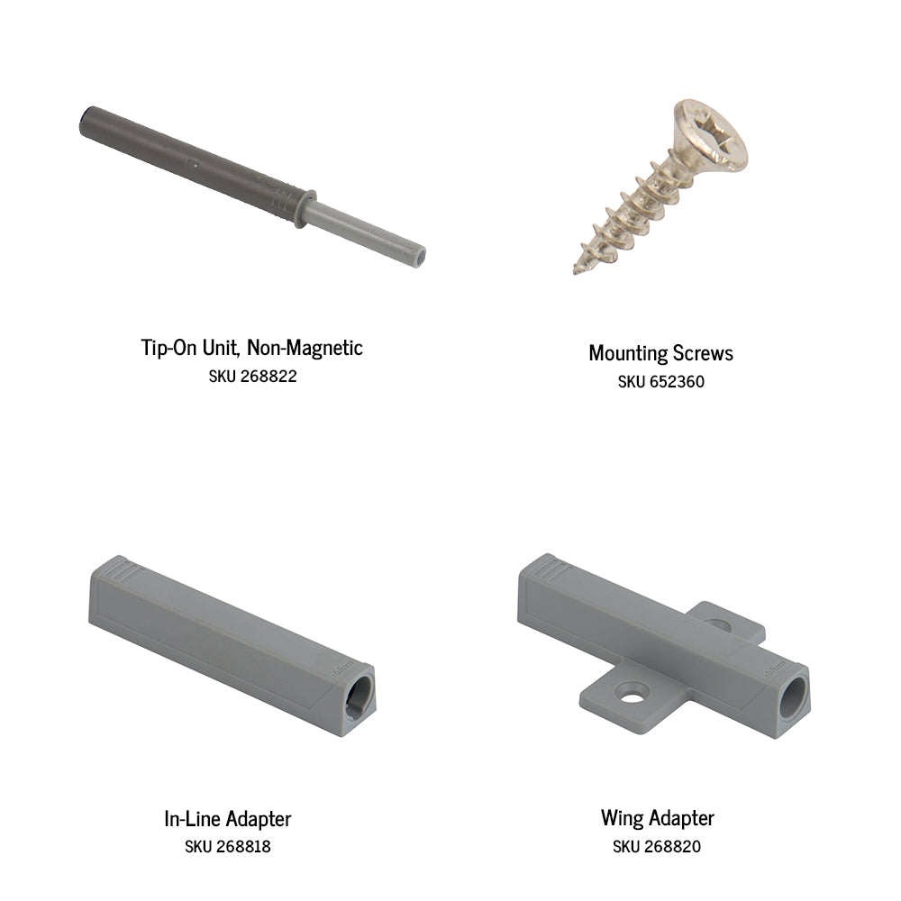 Blum Tip-On Touch Latch for Self-Closing Doors