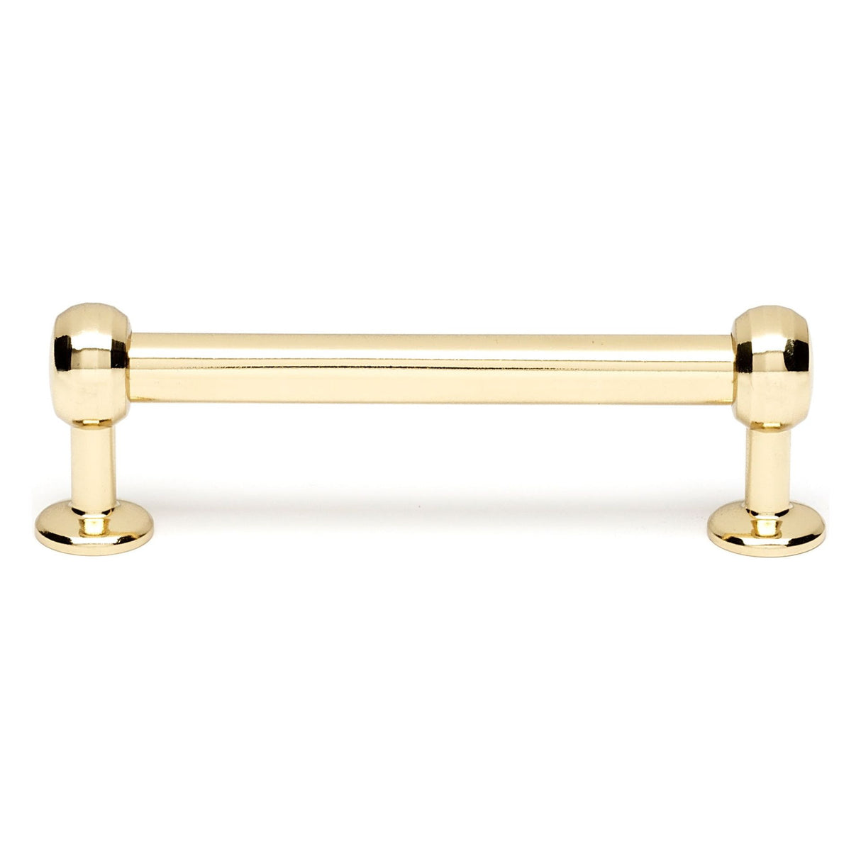 Button Pull, 3-1/2" c/c, Polished Brass