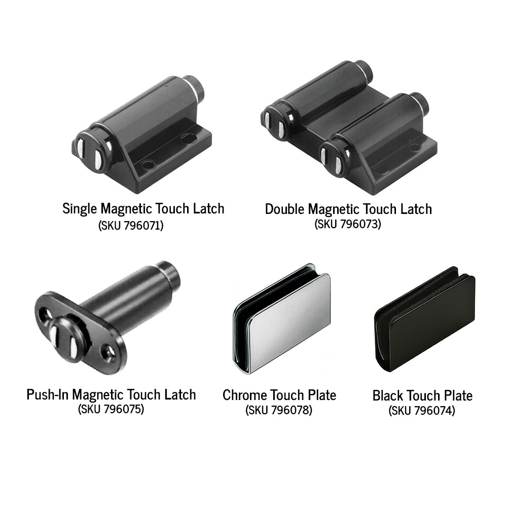 Magnetic Touch Latches for Glass Doors