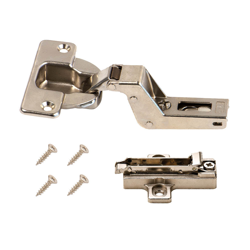 Full Cranked Hinge for Frameless Cabinets, 40mm Cup - Bundle