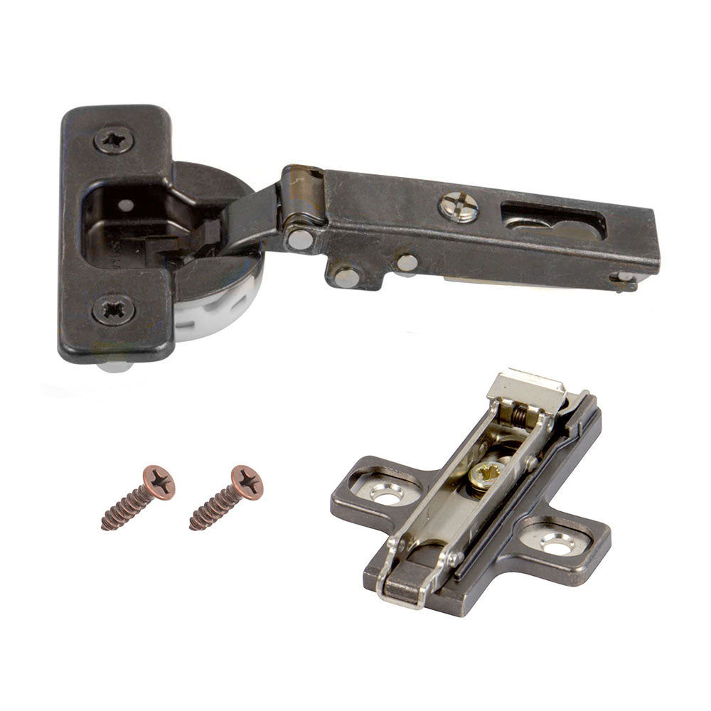 Soft-Close Straight Arm Hinge for Frameless Cabinets - Bundle