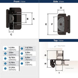 1/2" Overlay Double Demountable Hinge