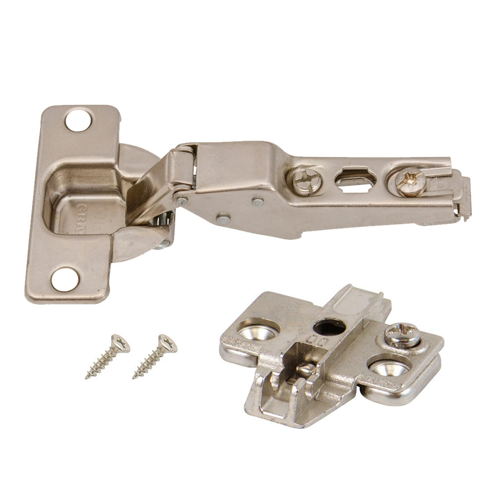 Grass 110 Degree Hinge for Back-to-Back Overlay Cabinets (48 mm Screw Hole Spacing) - Bundle