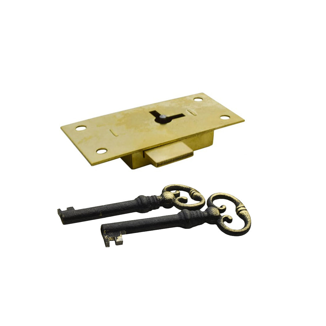 Key Lockable Solid Brass Cabinet Latch