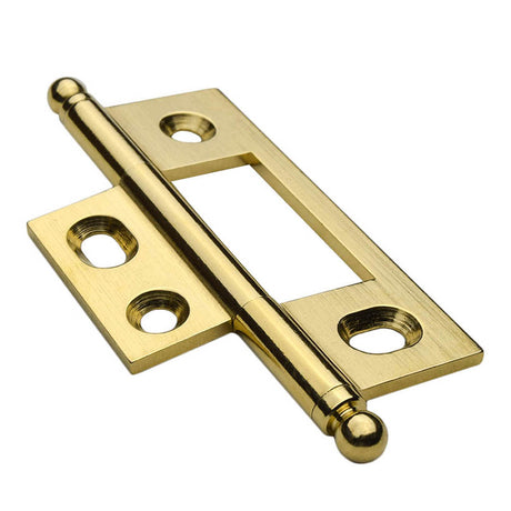 Solid Brass Ball Tipped No-Mortise Hinge