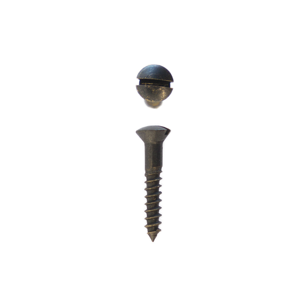 Solid Brass Oval Head Screws for Cabinet Hinges