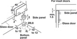 Simplex Inset Small Non-Bore Glass Door Hinge