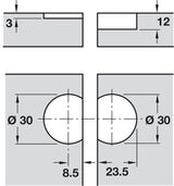 30mm All Metal Flap Hinge