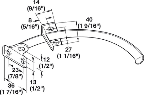 Cabinet Door Restraint, Left Hand