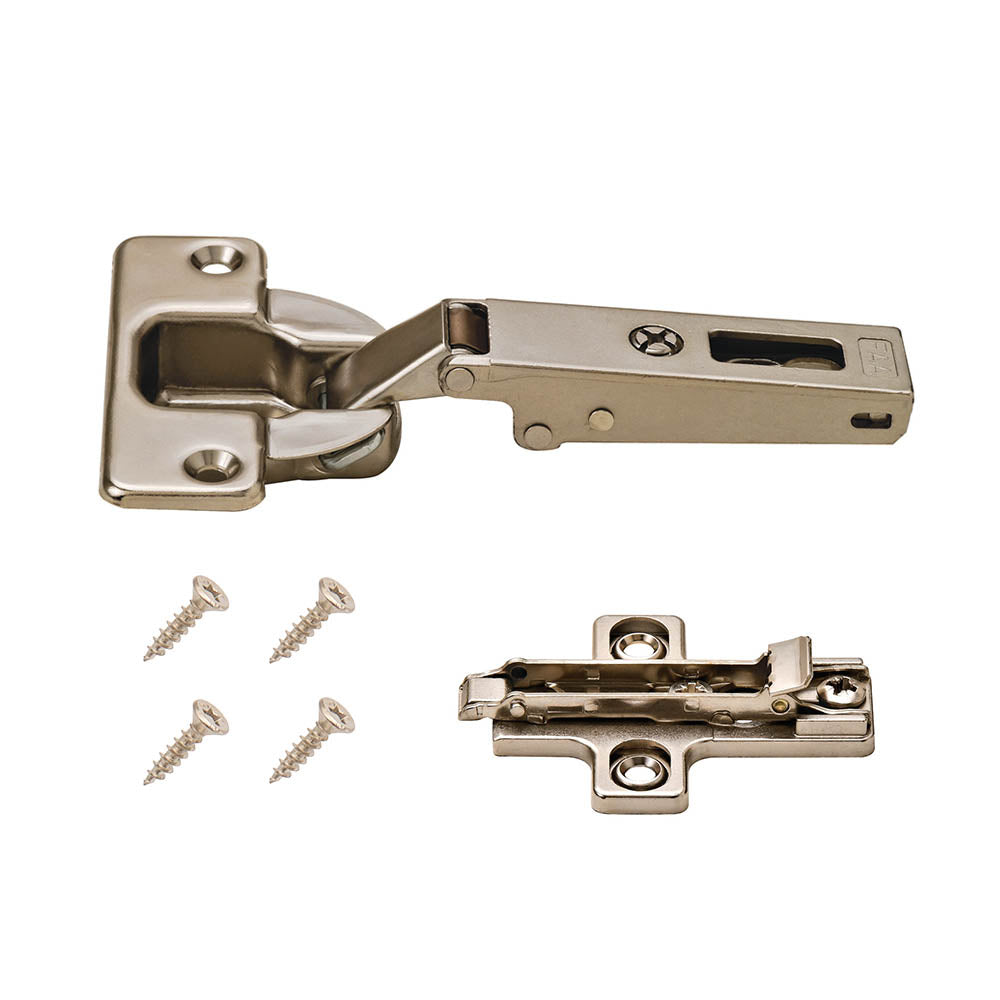 Straight Arm Hinge for Frameless Cabinets, 40mm Cup - Bundle