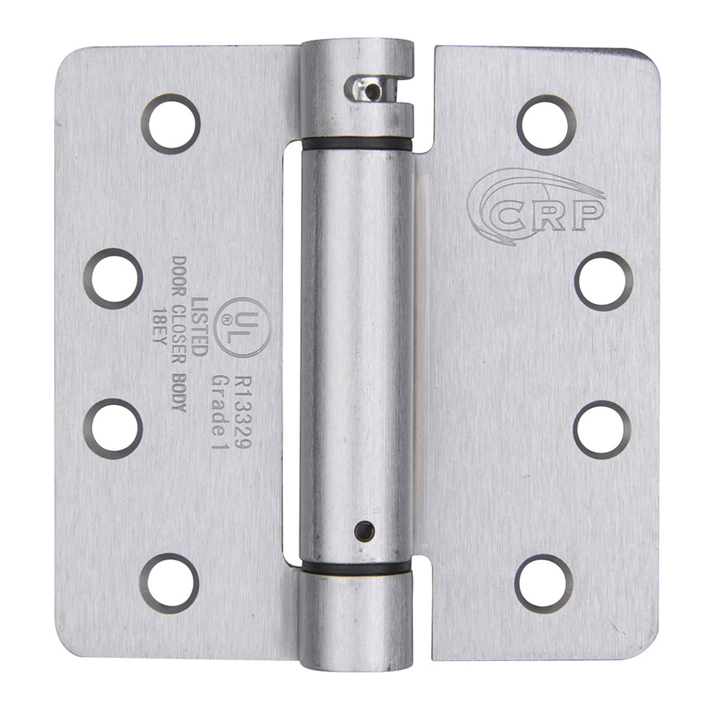 1/4" Radius Corner Spring Hinge, Builders Grade