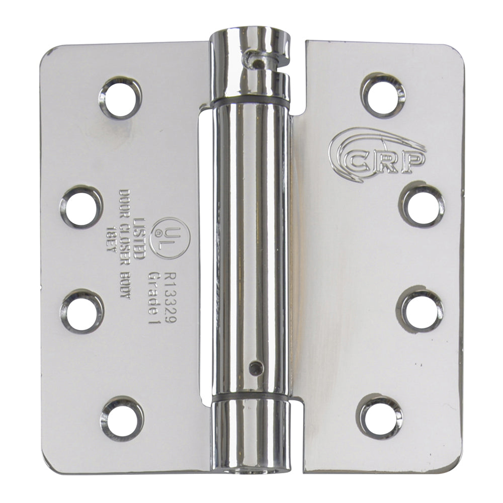 1/4" Radius Corner Spring Hinge, Builders Grade