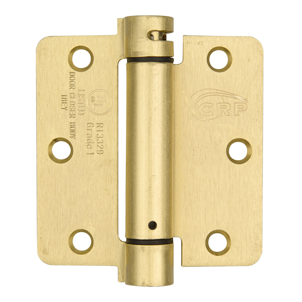 1/4" Radius Corner Spring Hinge, Builders Grade