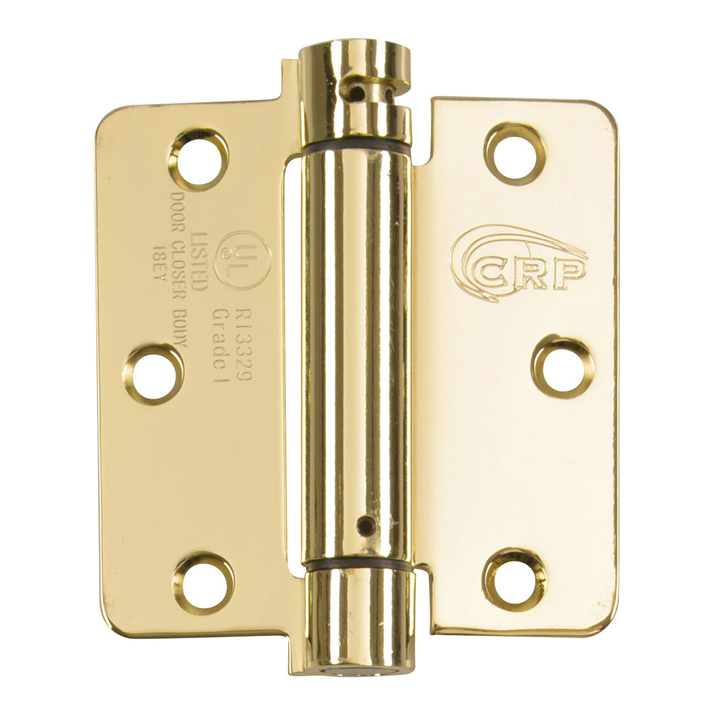 1/4" Radius Corner Spring Hinge, Builders Grade