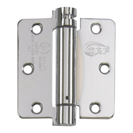 1/4" Radius Corner Spring Hinge, Builders Grade