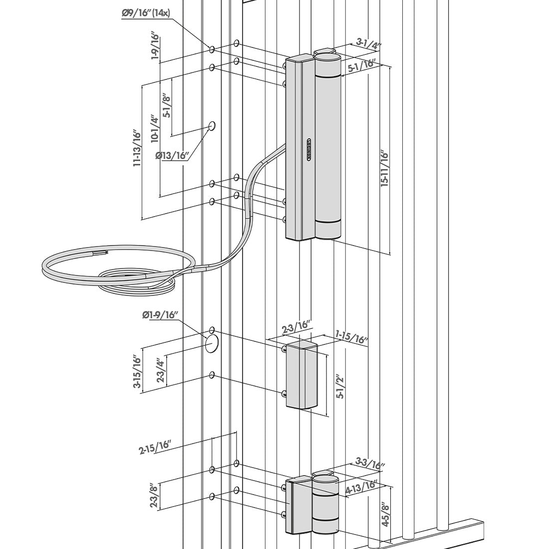 Locinox Magnus Motorized Hinge & Gate Closer In One