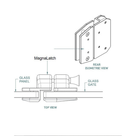 Polaris Premium Glass Gate Latch