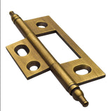 Solid Brass Steeple Tipped No-Mortise Hinge
