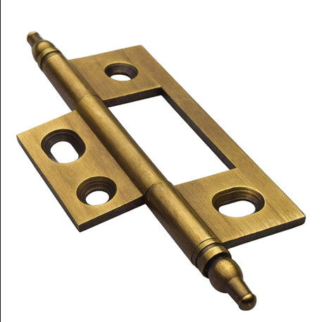 Solid Brass Steeple Tipped No-Mortise Hinge