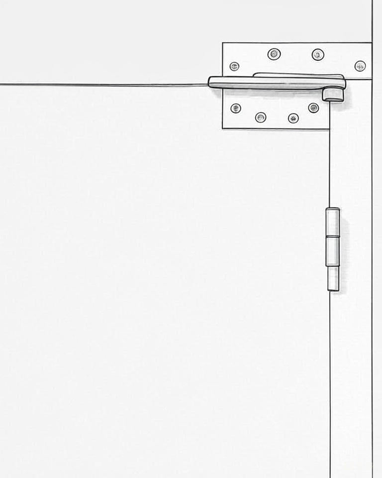 Reinforcing Surface Mounted Pivot Hinge