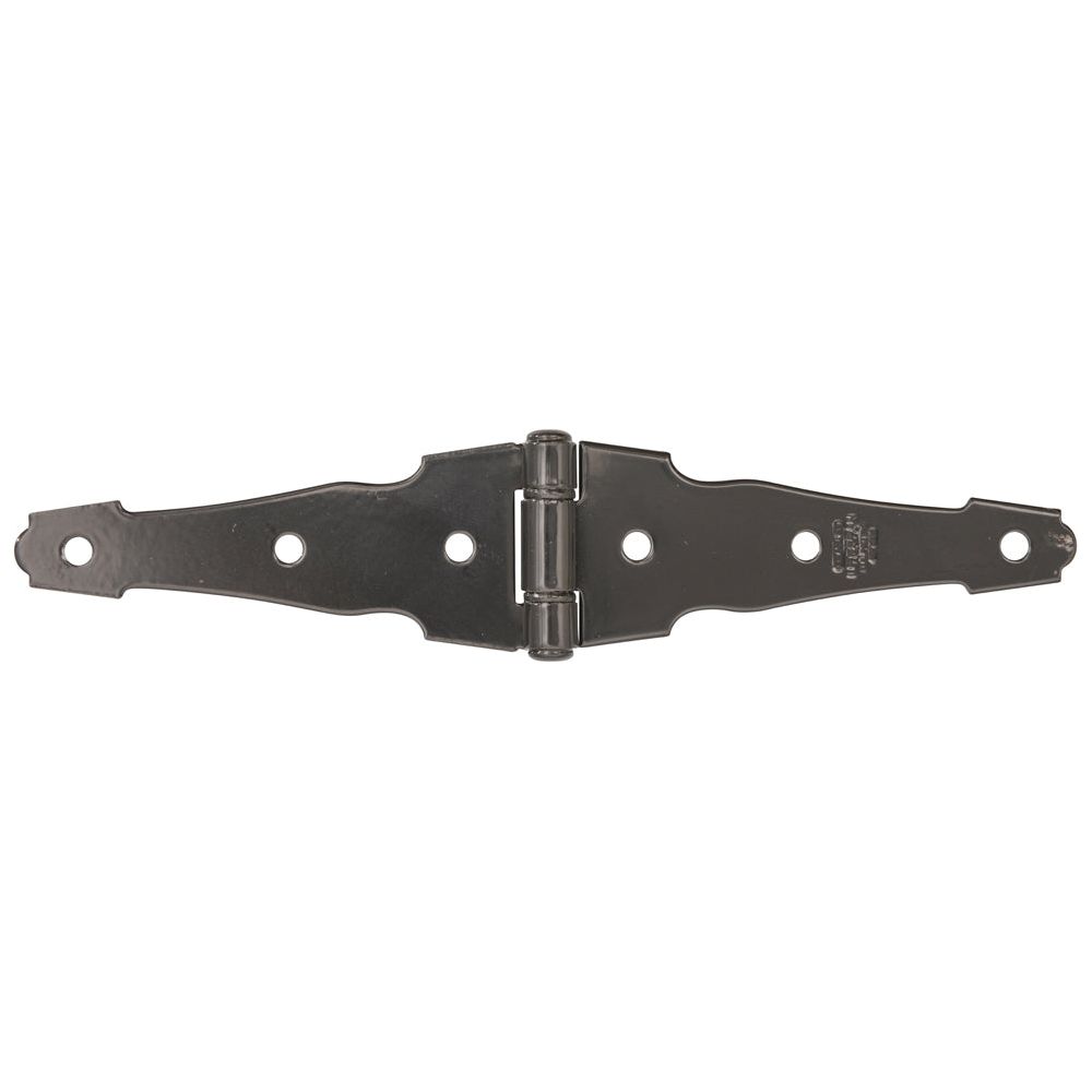 6" Black Ornamental Heavy Duty Strap Hinge