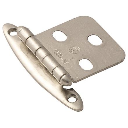 Non Self-Closing Variable Overlay Hinge, Satin Nickel