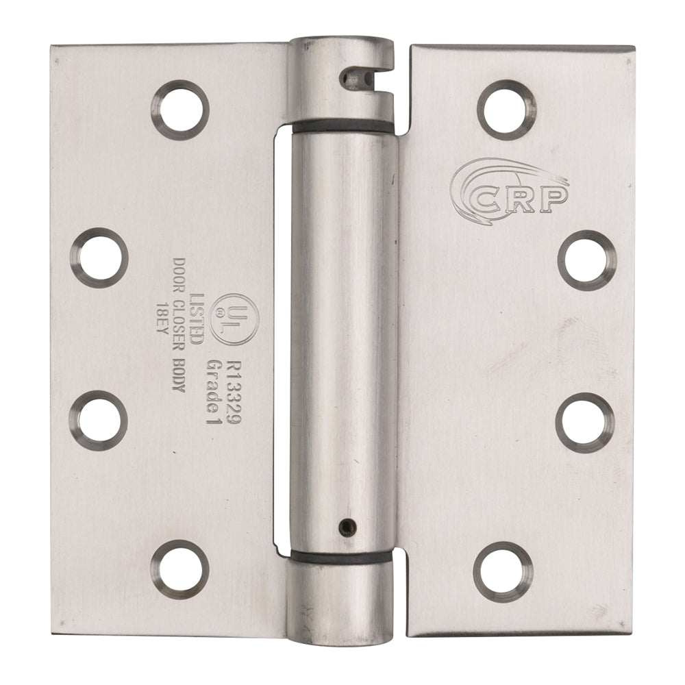 Stainless Steel Spring Butt Hinge, 4-1/2" x 4-1/2"