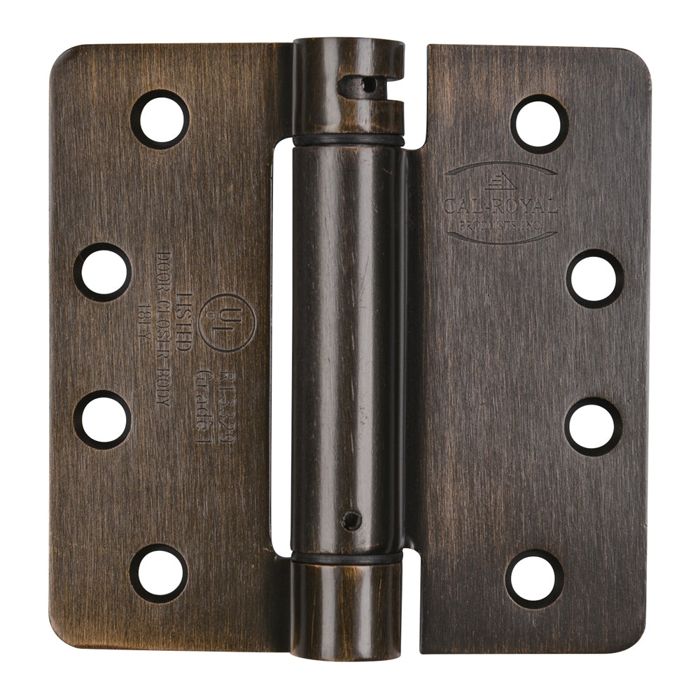 1/4" Radius Corner Spring Hinge, Builders Grade