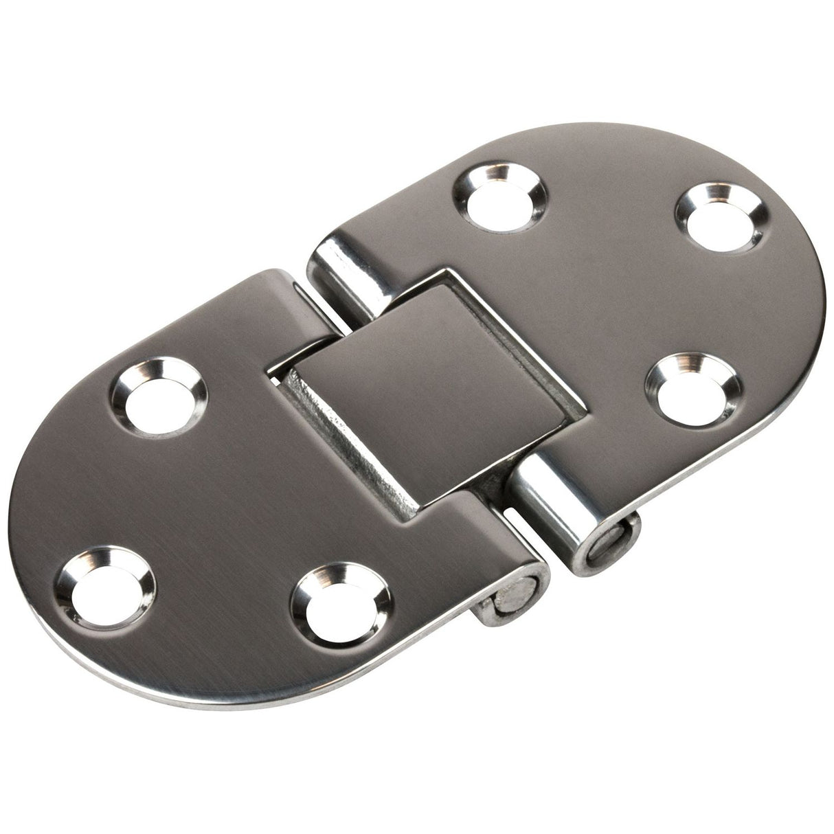 Rounded Butler Tray Table Hinge 3" Polished Stainless Steel