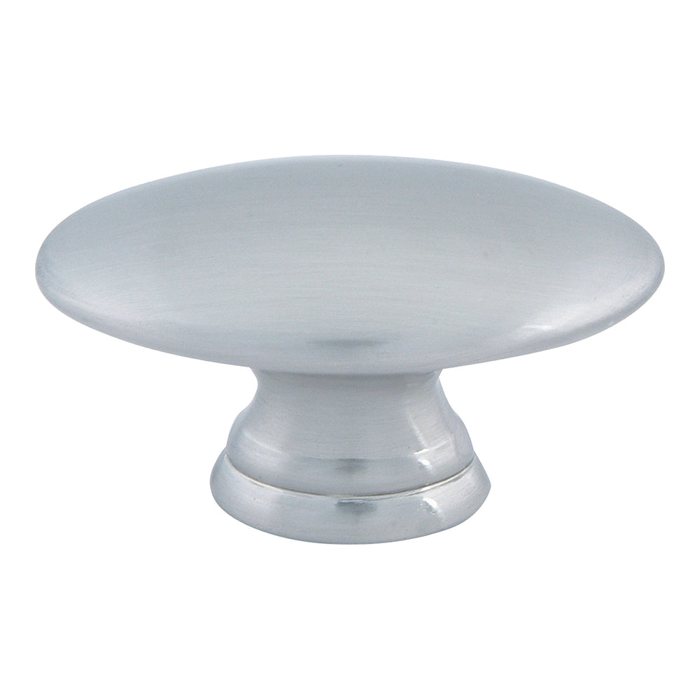 Egg Knob, 1-1/2", Brushed Nickel