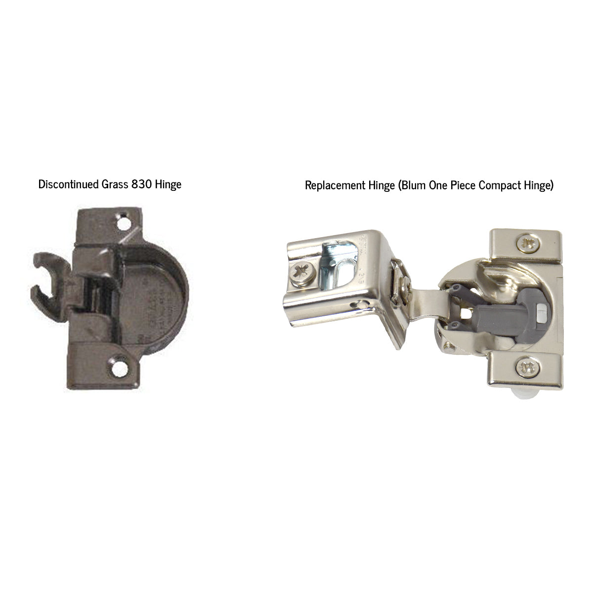 Soft Close Replacements for Grass 830 and 831 Hinges